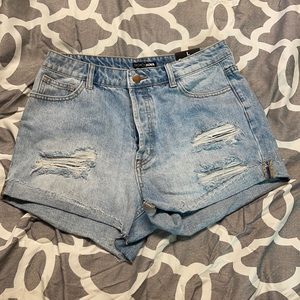High waisted jean shorts with tag. Size L